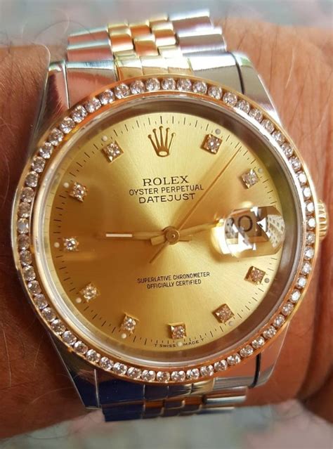 rolex replica gold end diamond 16223|rolex model 16233 year.